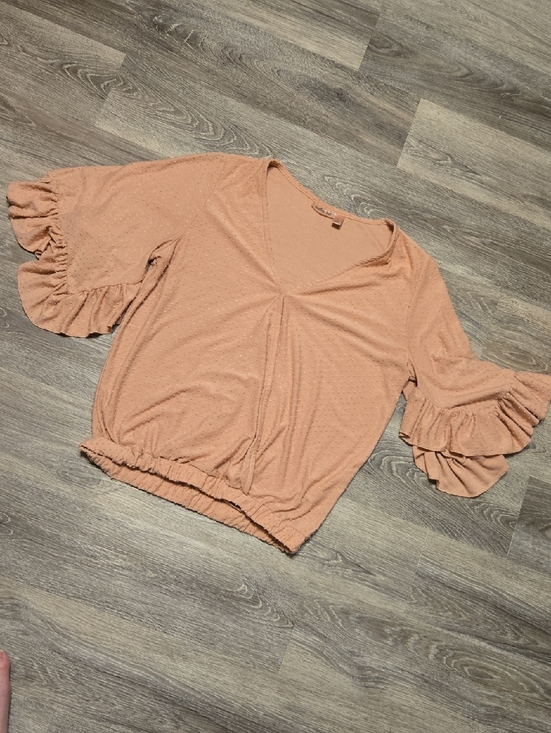 willow & root Tops - Willow Root Blush Pink Surplice Top Sz L